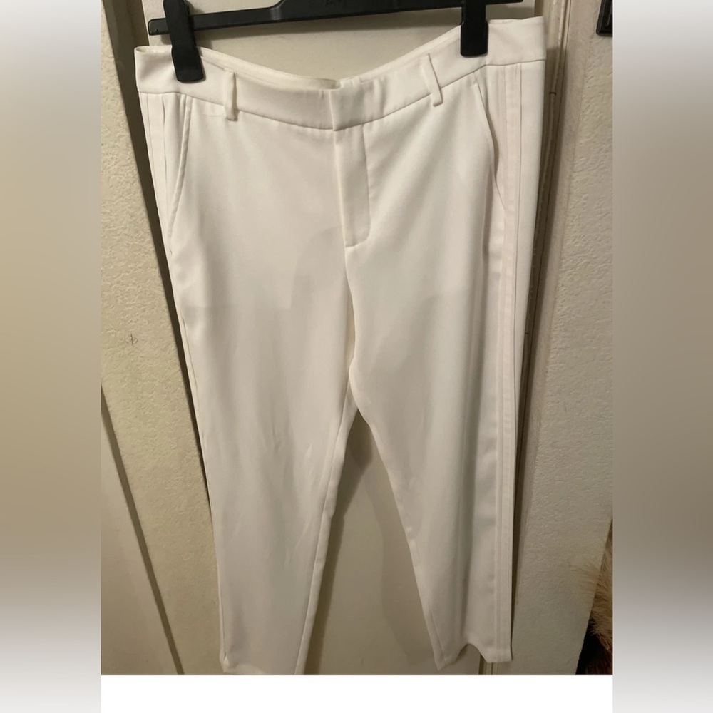 VINCE Satin Bound Easy White Skinny Leg Trouser Dress Pants Sz 12